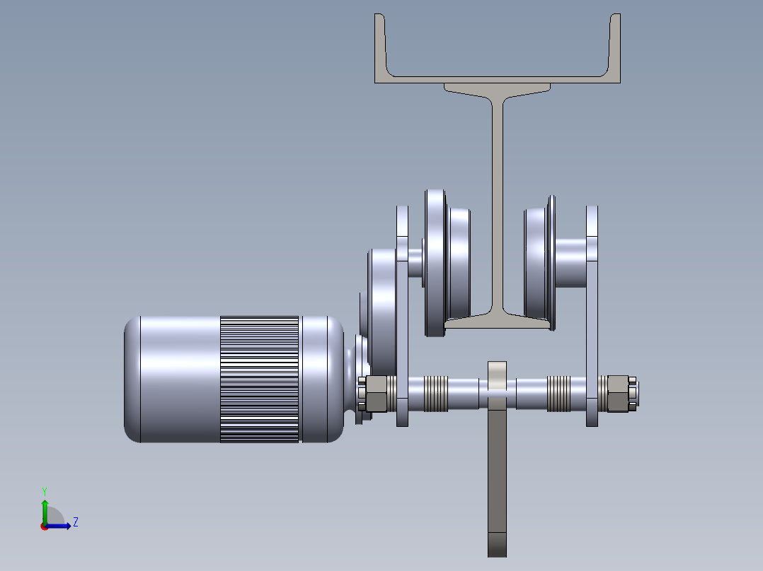 葫芦行走电机512401左视图