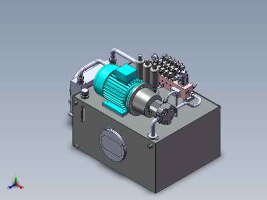 流水线设备液压站正等轴测缩略图