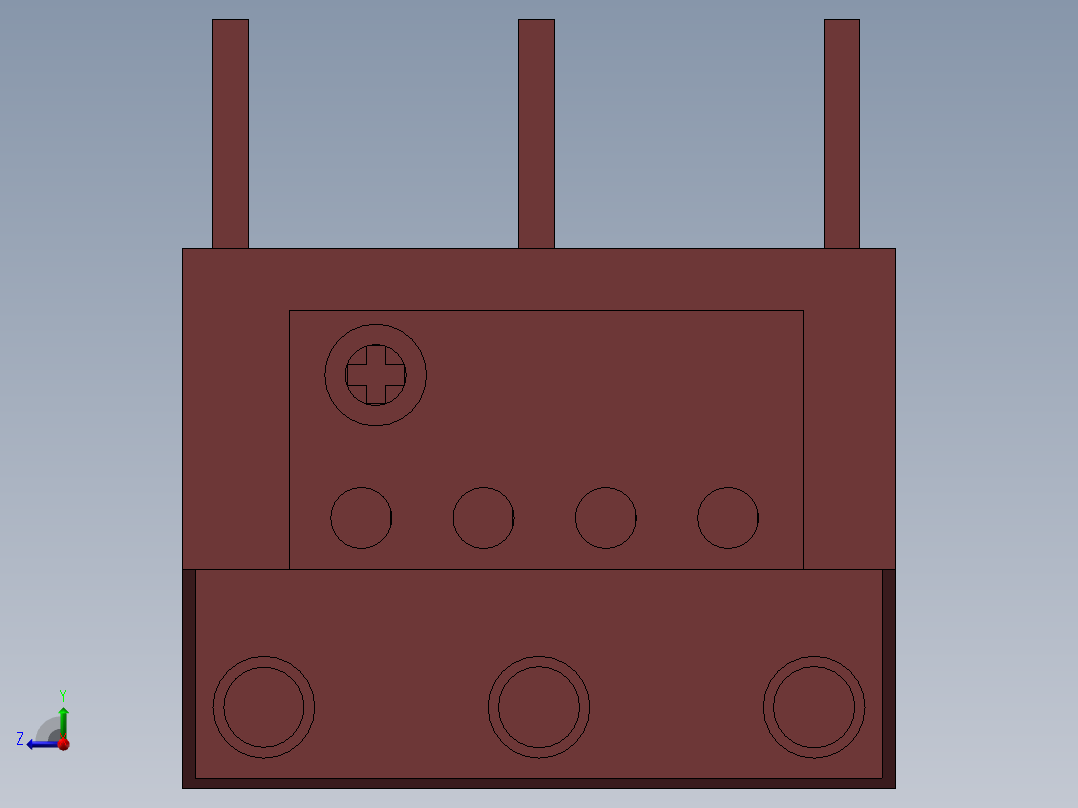 LRD340C热继电器 施耐德右视图