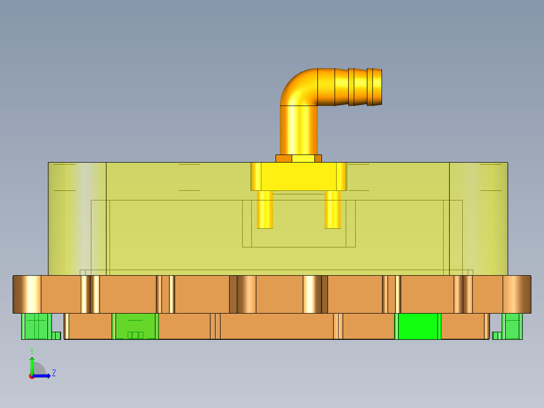 UP5502-A笔记本CNC工装夹具三维模型-CNC2-210615左视图
