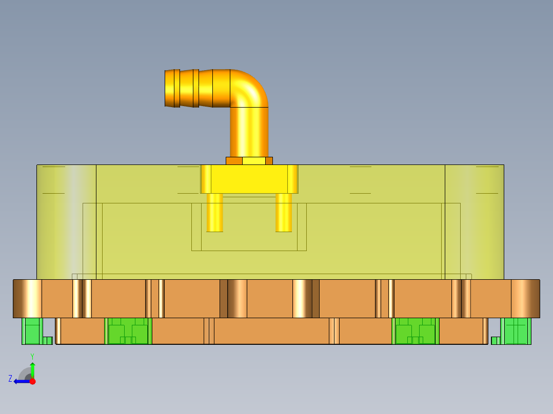 UP5502-A笔记本CNC工装夹具三维模型-CNC2-210615右视图