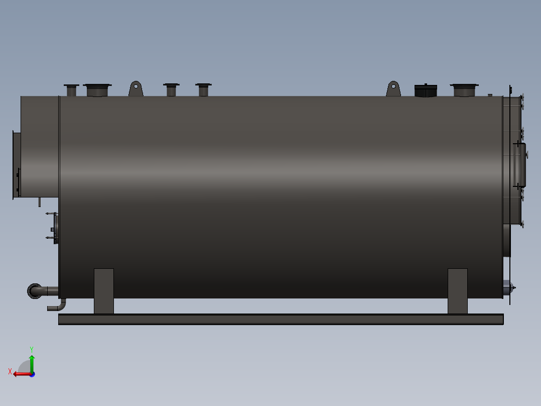 clw350s锅炉后视图