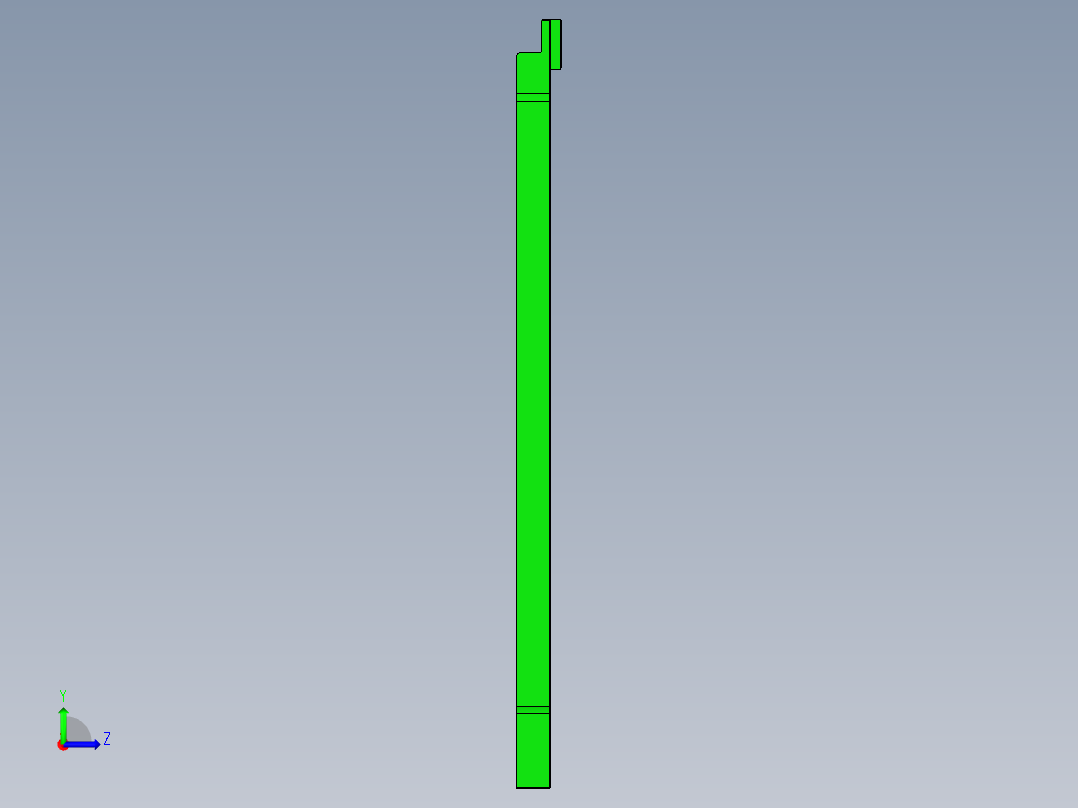 一款平板电脑外壳粗铣内腔程序模型左视图
