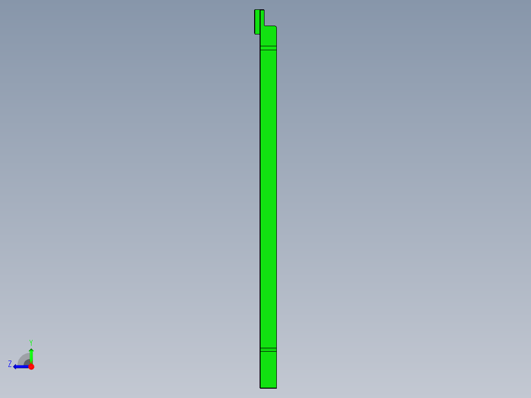 一款平板电脑外壳粗铣内腔程序模型右视图