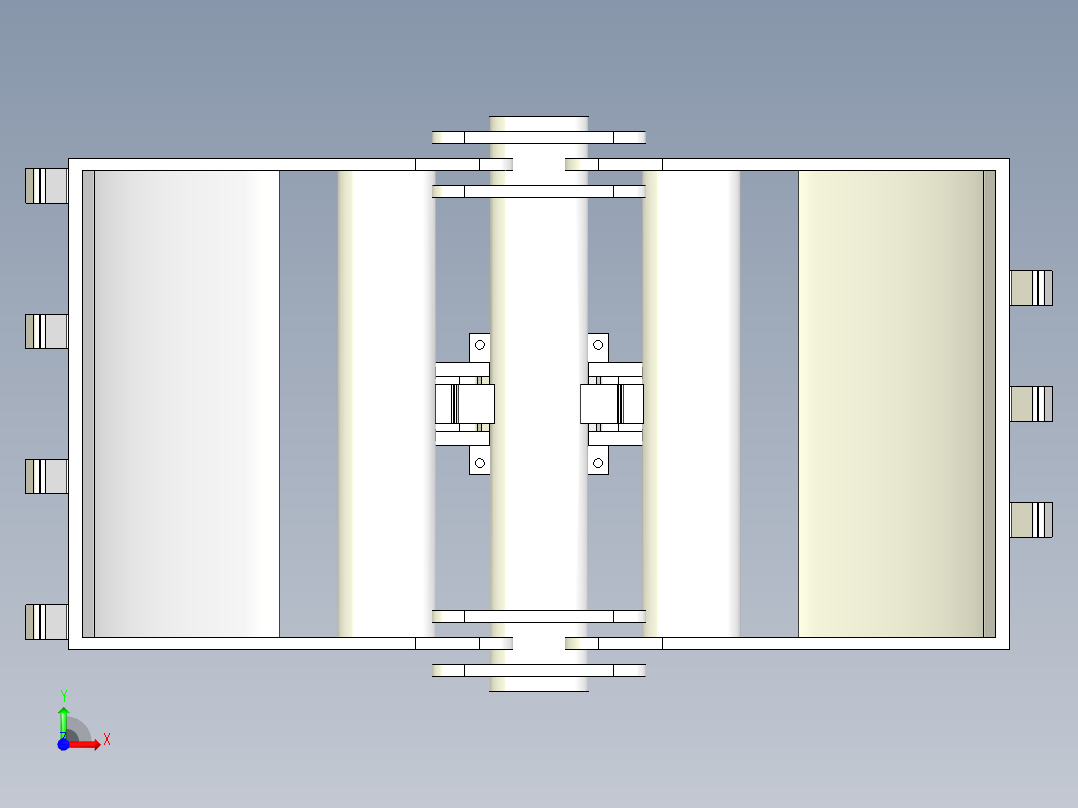 挖掘机贝壳斗前视图