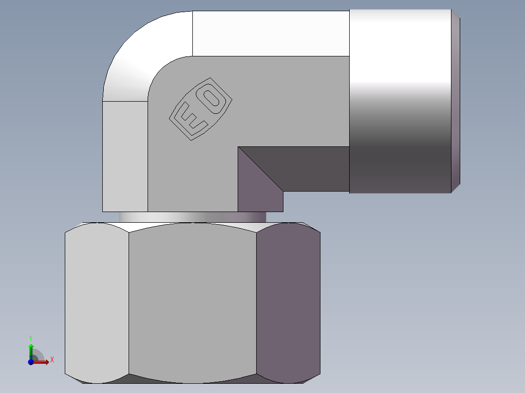 直角组合接头、2D9-20前视图