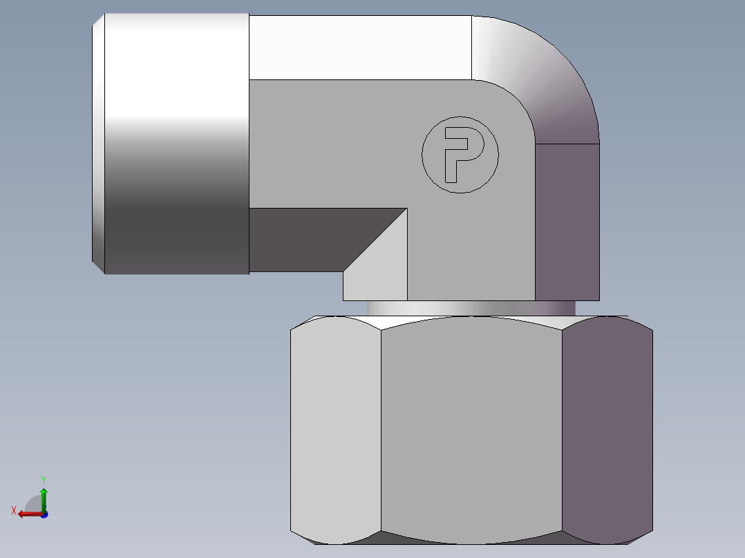 直角组合接头、2D9-20后视图