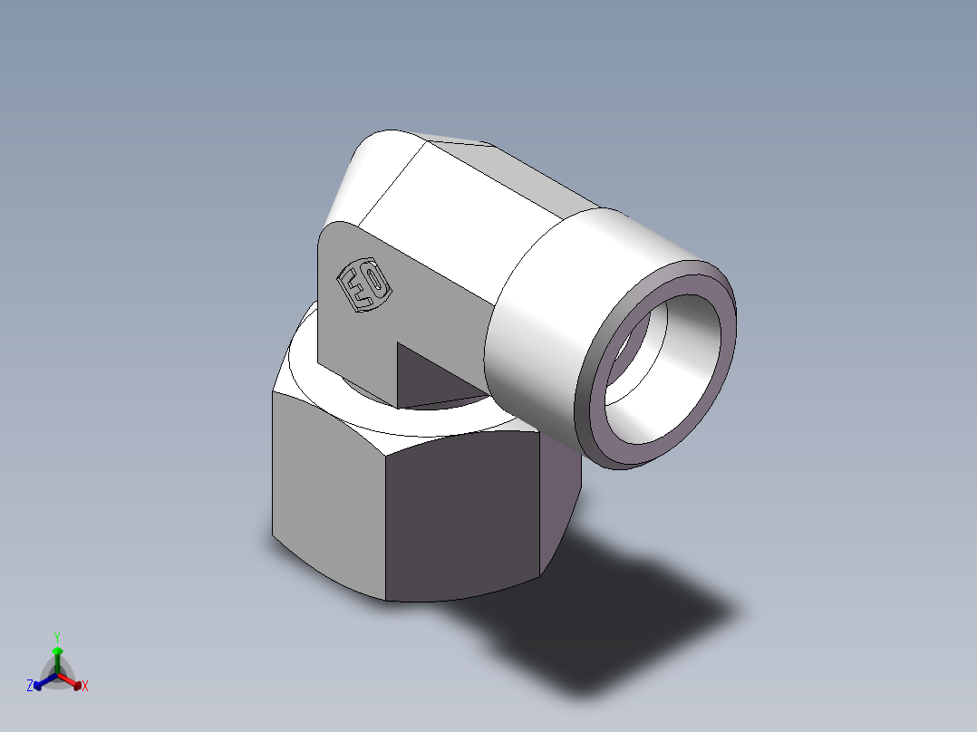 直角组合接头、2D9-20正等轴测图
