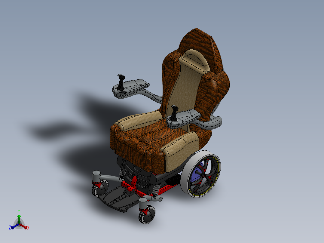 轮椅(15)正等轴测图