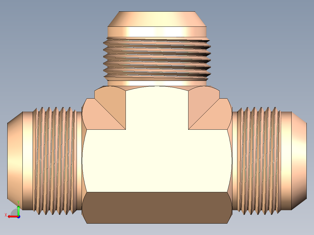 B3004507-三通管接头喇叭口后视图