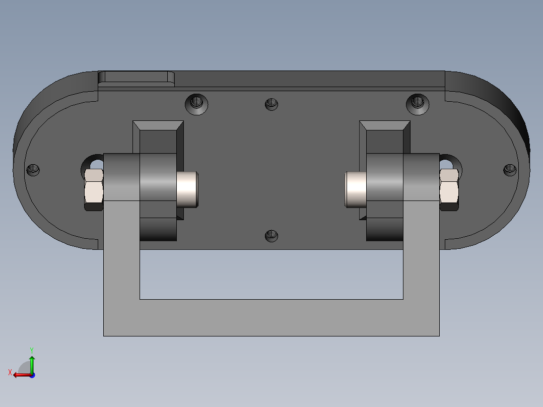 英特尔实感D455安装座后视图
