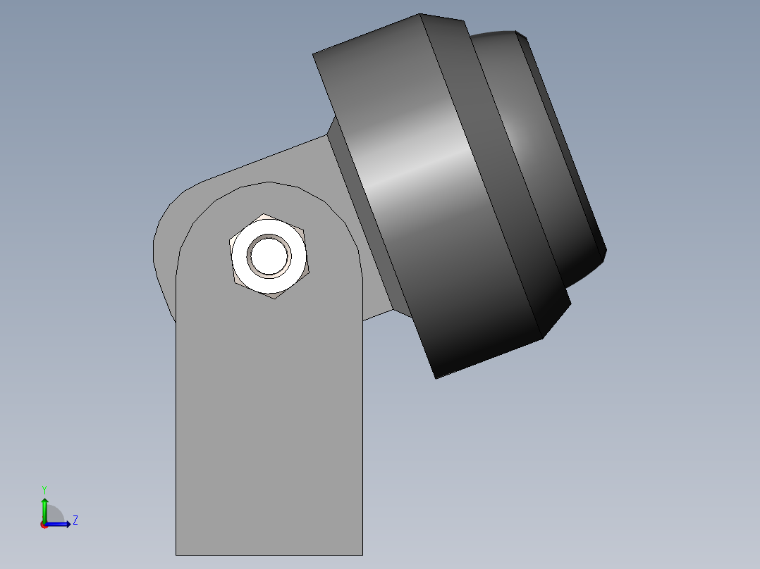 英特尔实感D455安装座左视图