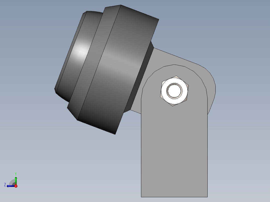 英特尔实感D455安装座右视图