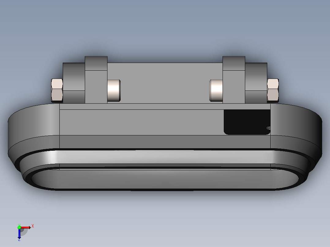 英特尔实感D455安装座俯视图