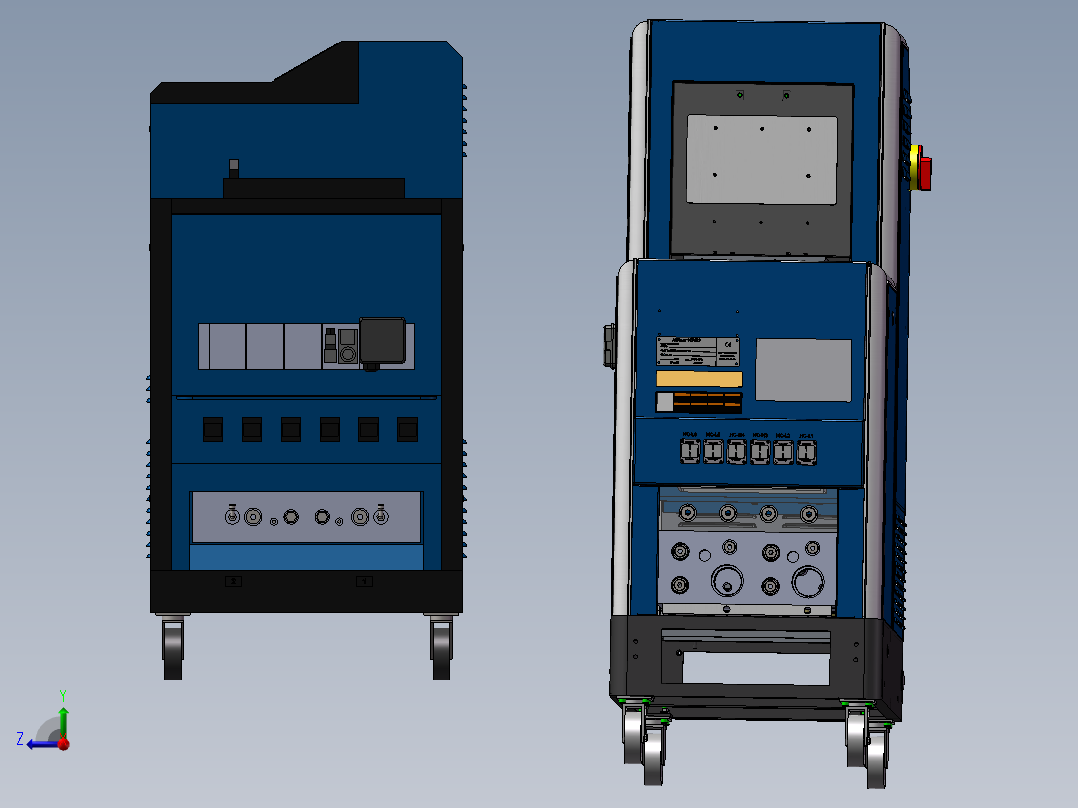 2款20升和45升轮式熔化器右视图
