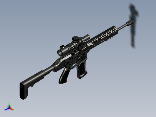 手枪左轮冲锋枪老式狙击步枪设计3D图纸perun-s1 STP