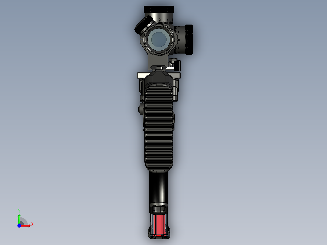 手枪左轮冲锋枪老式狙击步枪设计3D图纸perun-s1 STP前视图