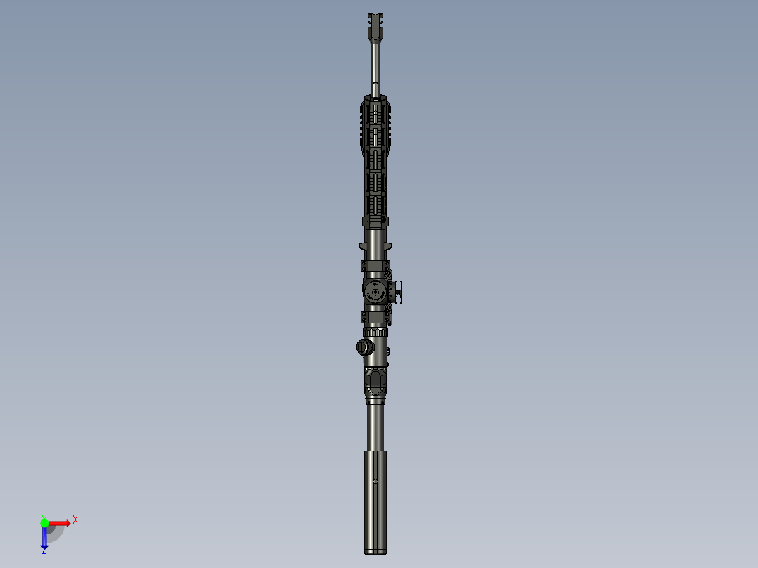 手枪左轮冲锋枪老式狙击步枪设计3D图纸perun-s1 STP俯视图