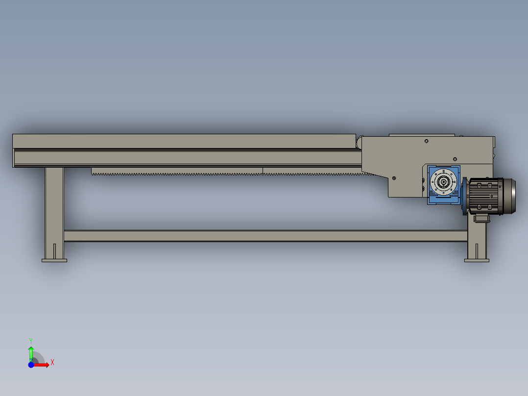 动力滚筒输送机 板材压制用推板机前视图