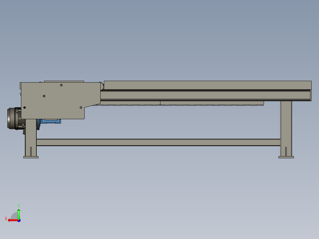动力滚筒输送机 板材压制用推板机后视图