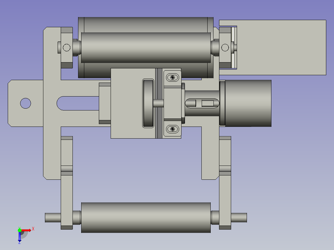 -编码器安装机构俯视图