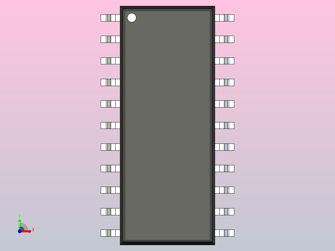 106x SOIC 封装（小外形集成电路）SOIC127P780X200-22N前视图