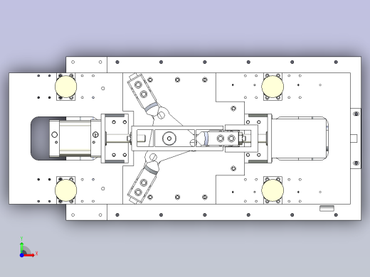 一款三爪夹具升降平台3D设计前视缩略图
