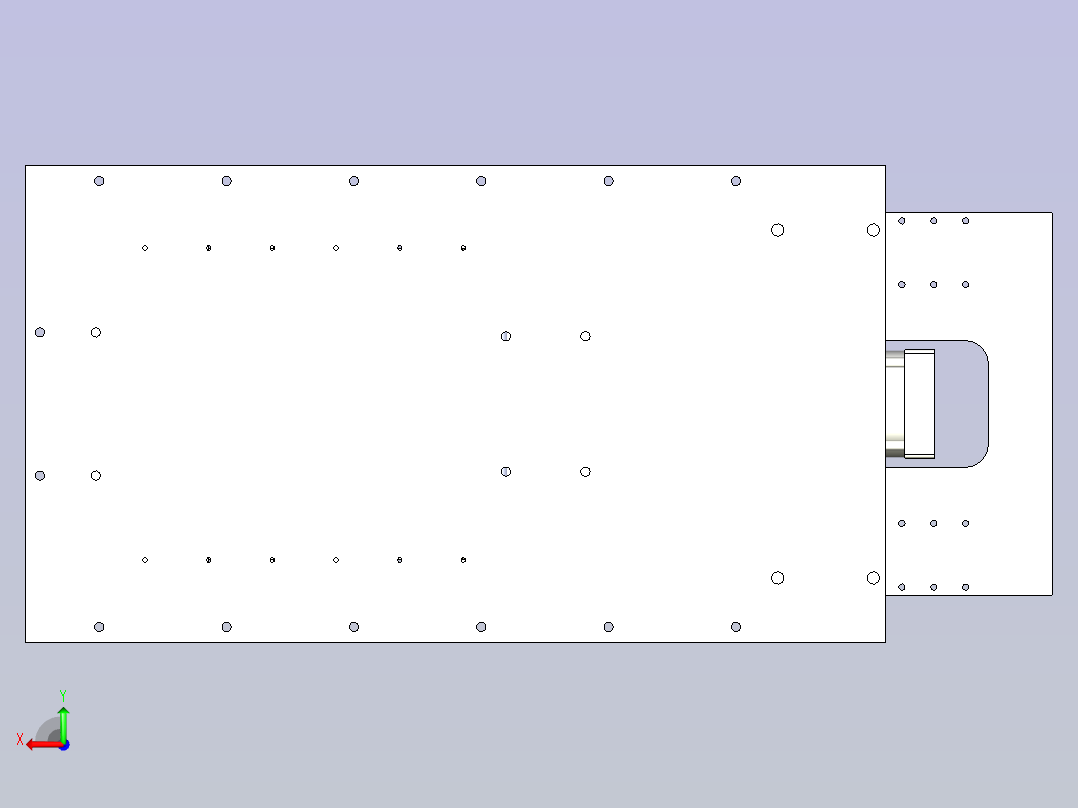 一款三爪夹具升降平台3D设计后视图
