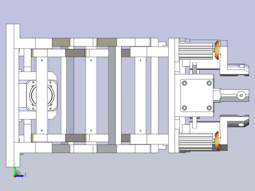 一款三爪夹具升降平台3D设计左视缩略图