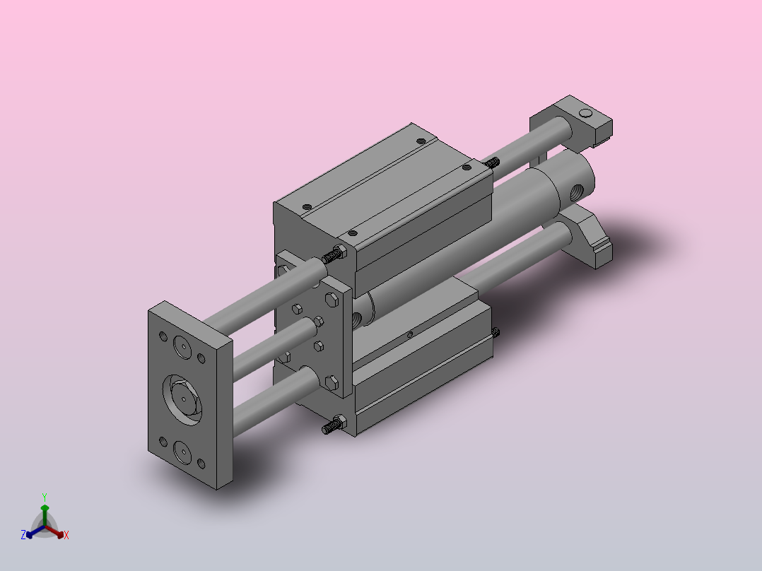 带导轨气缸-基本型HMGG系列[HMCGMB20-100]主视图