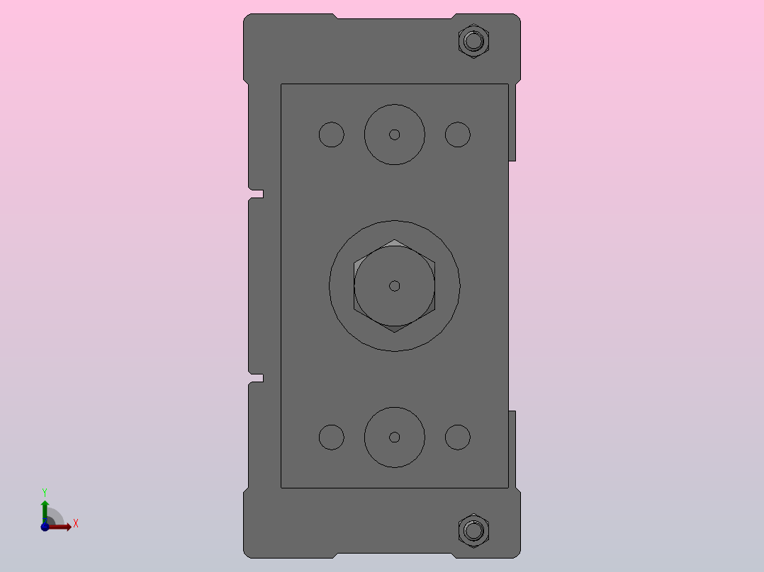 带导轨气缸-基本型HMGG系列[HMCGMB20-100]前视图
