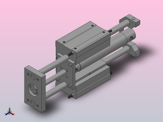 带导轨气缸-基本型HMGG系列[HMCGMB20-100]正等轴测缩略图