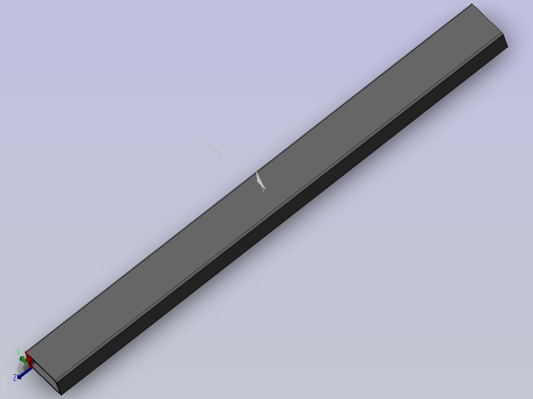 方通40×20×2.0x440（普通钢)主视图