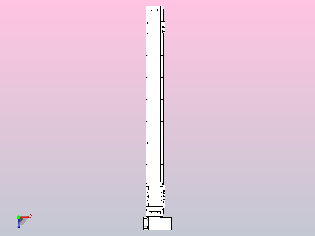 机器人皮带驱动直线轴TPA-GCB-80-P60-L750-RP-M20-N3俯视图