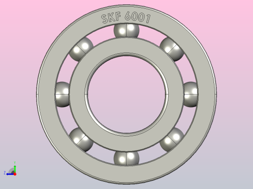12毫米轴承SKF 6001 (RS 334-1528)右视缩略图