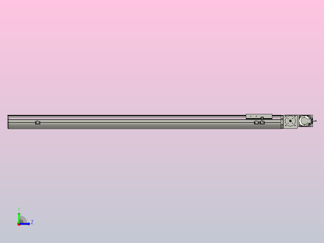 MT136BT半封闭皮带滑台[MT136BT.L100.1200.R.M40.C3]左视图
