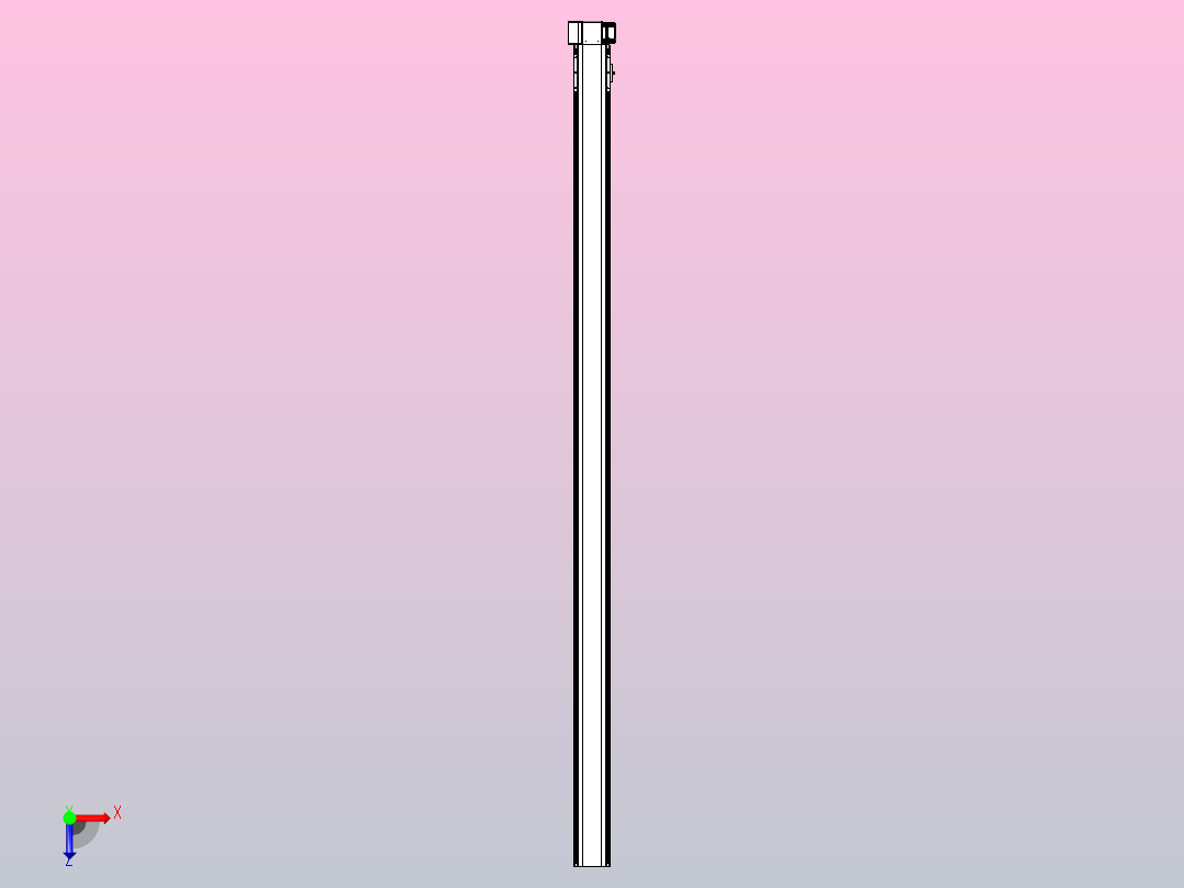 皮带直线轴半封闭可选导轨TPA-HNB-105D-90-L2200-RP-Y-P20-N3俯视图