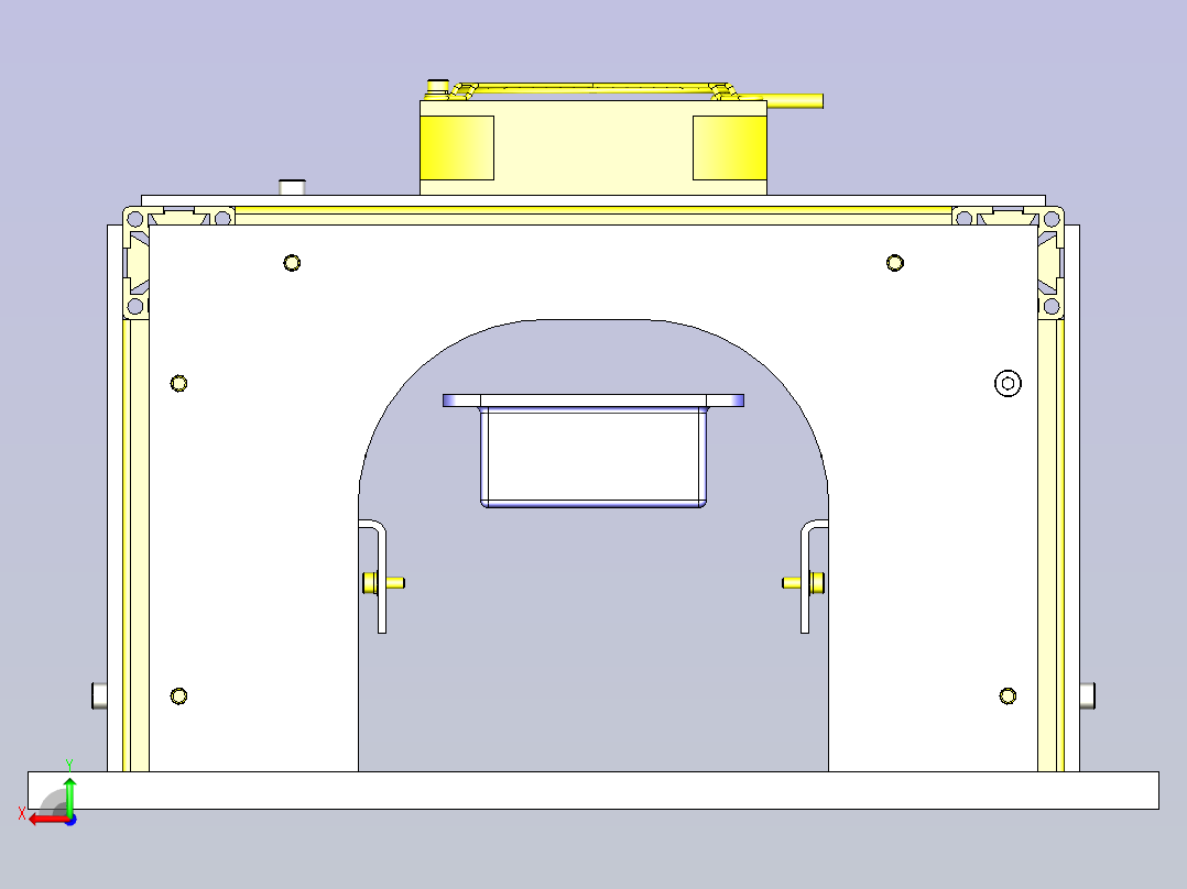 一款输送机上冷却工件3D图模型后视图