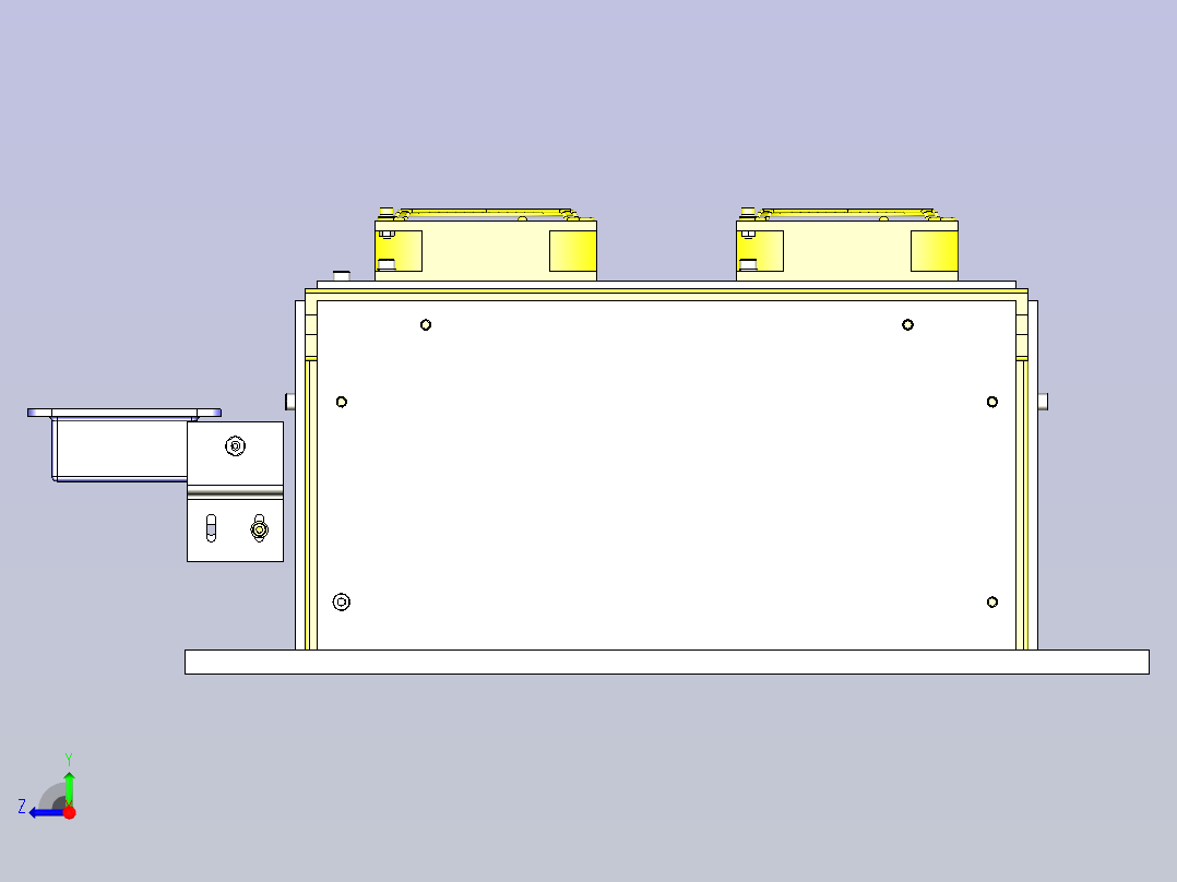 一款输送机上冷却工件3D图模型右视图