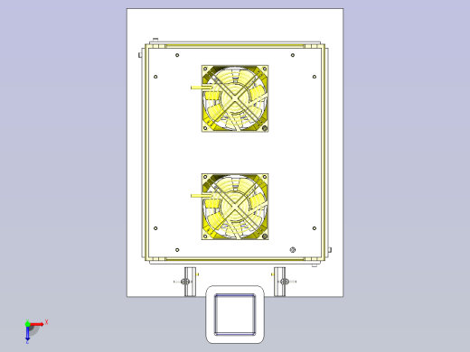 一款输送机上冷却工件3D图模型俯视缩略图