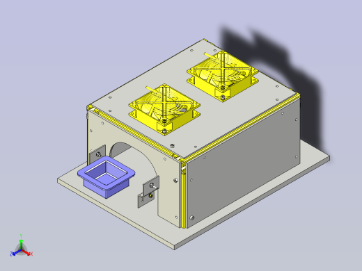一款输送机上冷却工件3D图模型正等轴测缩略图