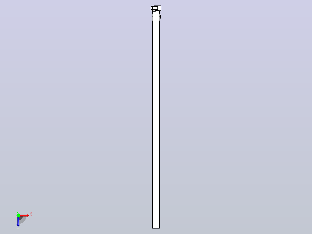 皮带直线轴半封闭可选导轨TPA-HNB-105D-90-L2750-LU-C-P20-N3俯视图