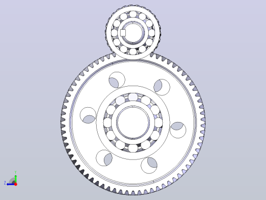 纯电动汽车两档变速器CATIA三维模型 右视缩略图