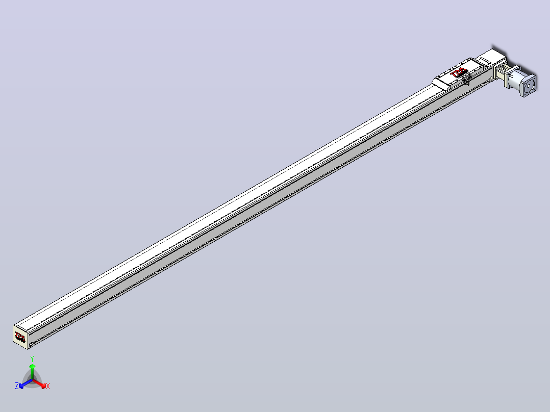 伺服电机集成皮带传动直线执行器TPA-OCB-100-192-L2750-DL-J90-N3主视图