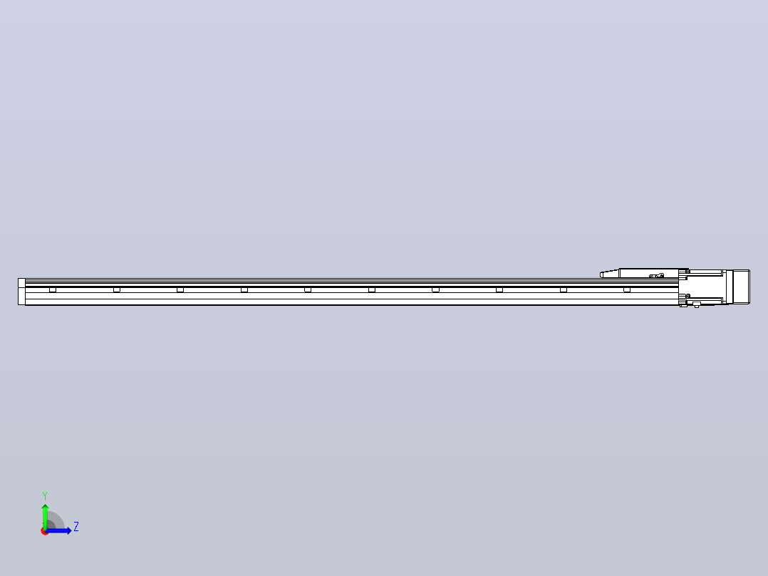 滚珠丝杠直线轴内置导轨TPA-GCR-170-2510C-L1350-MR-M75-N3左视图