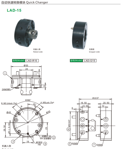 15公斤机器人快换盘LAD-15缩略图