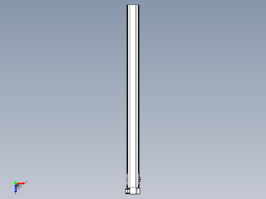 皮带直线轴半封闭可选导轨TPA-HNB-140D-120-L1750-RP-C-P40-N3俯视图