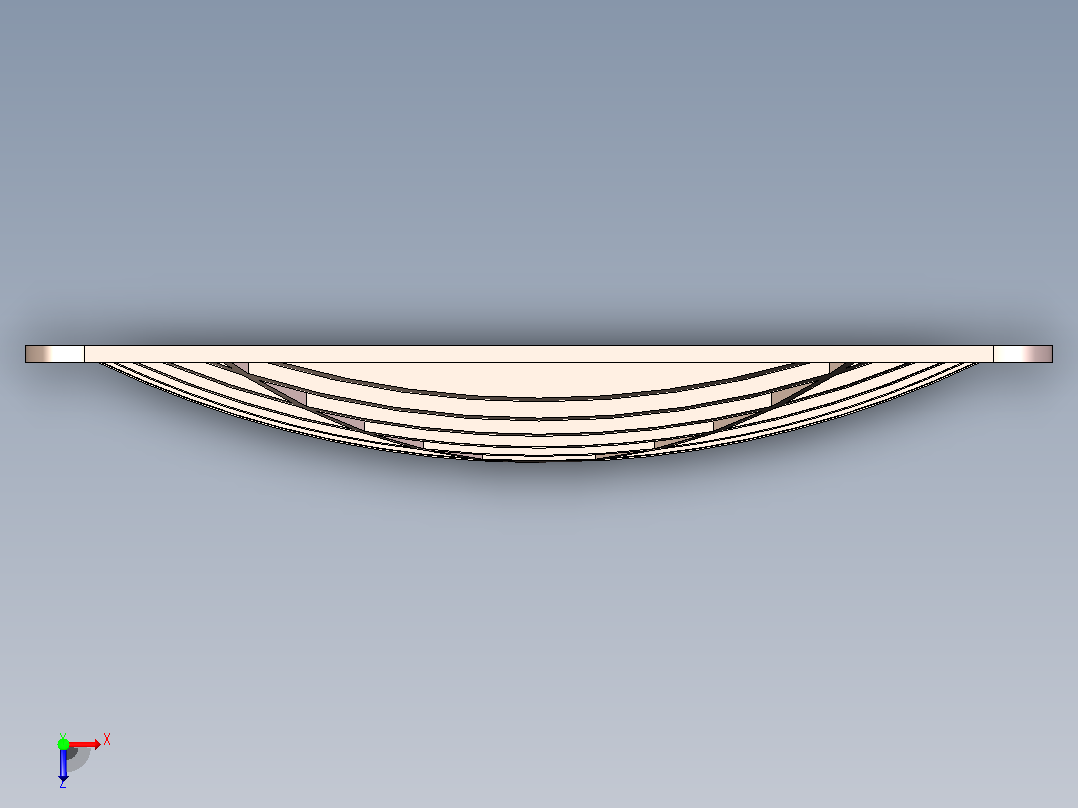 风扇通风格栅模具示例俯视图