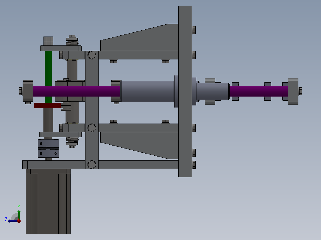 凸轮包装热封机构sw12可编辑右视图