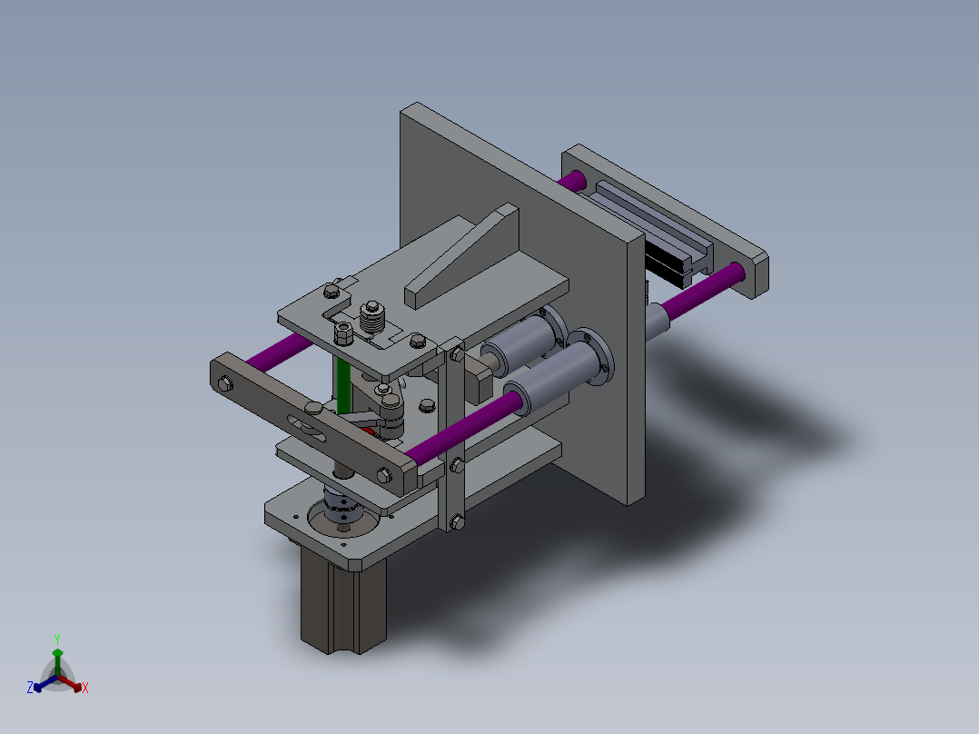 凸轮包装热封机构sw12可编辑正等轴测图